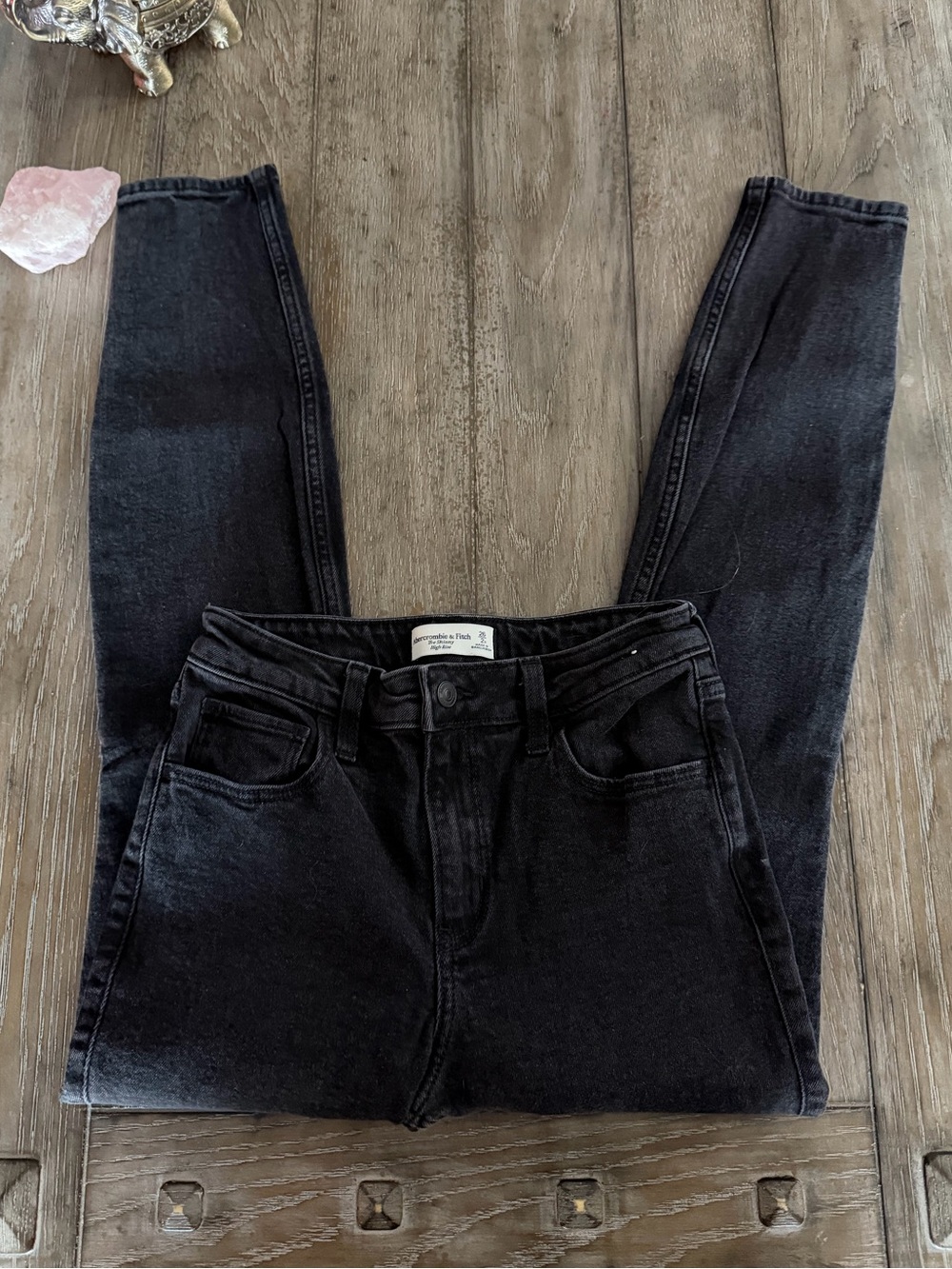 Abercrombie & Fitch Black Skinny High-Rise Jeans